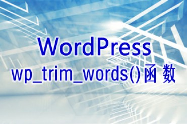 WordPress使用wp_trim_words()函数截取限定字数的内容